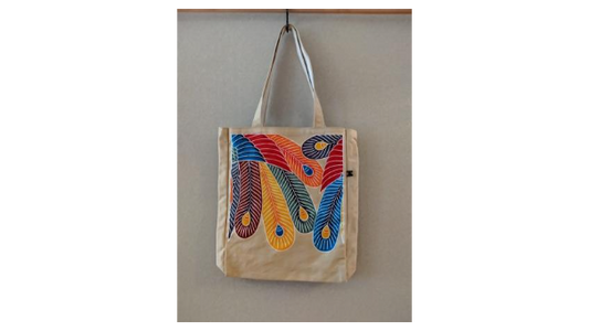 飛騨染 闘鶏楽トートバッグ 鳳凰柄