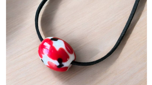 【AKIHA NISHIKI】 錦鯉 とんぼ玉チョーカー